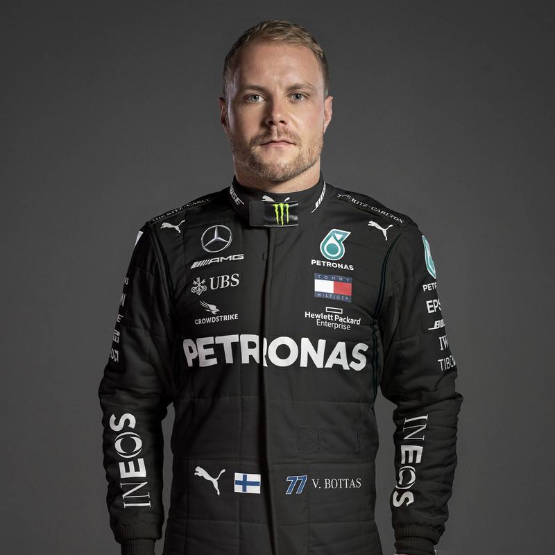 77 - Valtteri Bottas (Finlândia)
Equipe: Mercedes
GPs: 140
Melhor colocação: 7 vitórias
Melhor largada: 11 poles
Volta mais rápida: 13x
Melhor posto no campeonato: 2º (2019)
Em 2020: Muito Pressionado
