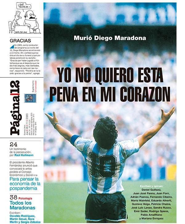 Jornais de todo o Brasil e do resto do mundo, homenagearam Diego Maradona nas capas dos jornais impressos