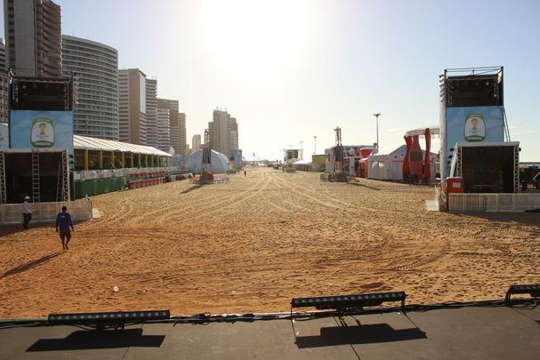 Fan Fest de Fortaleza foi a primeira a ser inaugurada para a Copa 2014