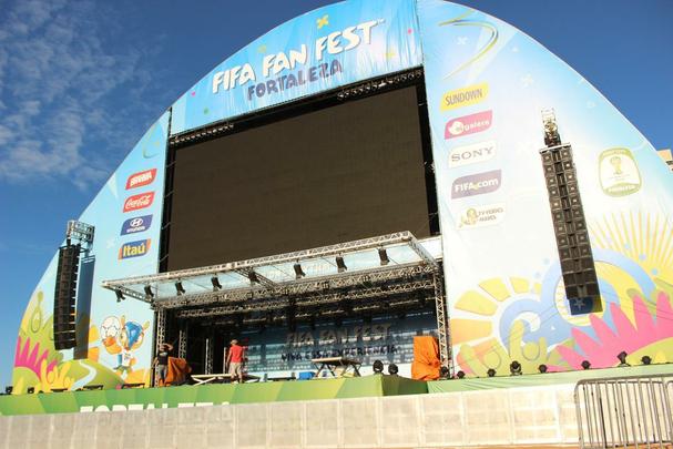 Fan Fest de Fortaleza foi a primeira a ser inaugurada para a Copa 2014