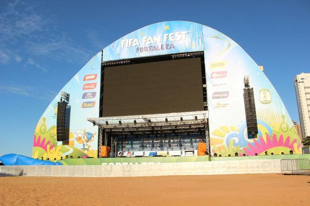 Fan Fest de Fortaleza foi a primeira a ser inaugurada para a Copa 2014
