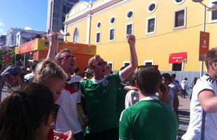 Torcedores Alemes animaram Fan Fest no Recife durante jogo contra os portugueses