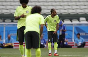 Grupo da Seleo Brasileira realizou ltimo treino antes de enfrentar o Mxico em Fortaleza