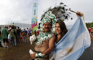 Mexicanos eram maioria no entorno da Arena Pernambuco antes da partida entre Mxico e Crocia