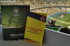 Os kits de imprensa de Brasil e Colômbia