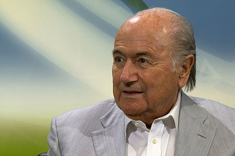 Presidente da Fifa, Joseph Blatter, Costa Rica x Grécia na